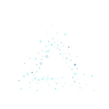 Mavi, turkuaz, turkuaz parıltılı yıldız konfetisi