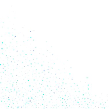 Mavi, turkuaz, turkuaz parıltılı yıldız konfetisi