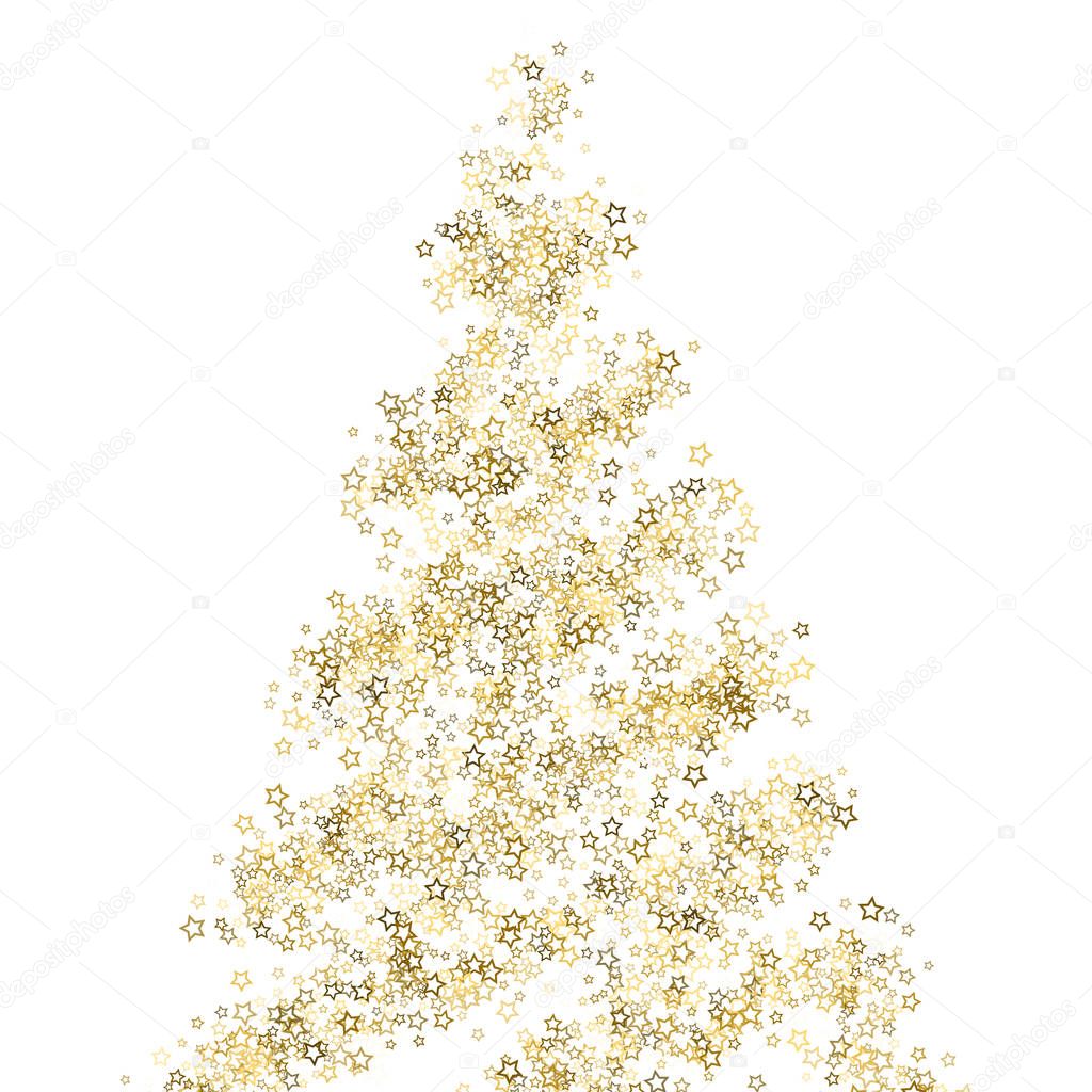 Glitter Stars. Luxury Confetti tiny Gold Christmas