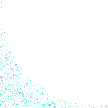 Mavi, turkuaz, turkuaz parıltılı yıldız konfetisi