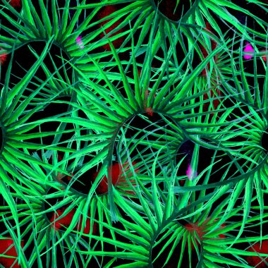 Tropik Yeşil Kusursuz Desen.