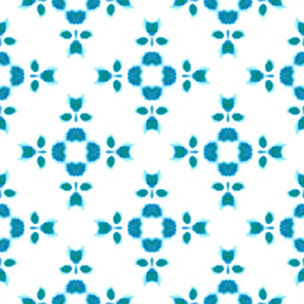 Aquarela geométrica azul. Padrão sem costura. Ornamento de superfície. — Fotografia de Stock