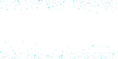 Mavi, turkuaz, turkuaz parıltılı yıldız konfetisi