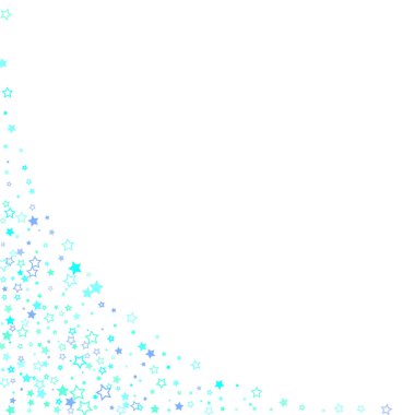 Mavi, turkuaz, turkuaz parıltılı yıldız konfetisi