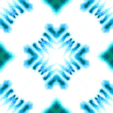 Mavi Geometrik Suluboya. Kusursuz desen. Yüzey süsü..