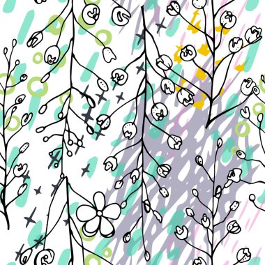 Sanatsal Yaratıcı Tropikal Siyah Beyaz Modern