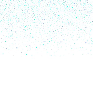 Mavi, turkuaz, turkuaz parıltılı yıldız konfetisi