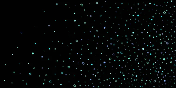 Blauw, cyaan, turquoise glitter sterren, confetti. — Stockvector