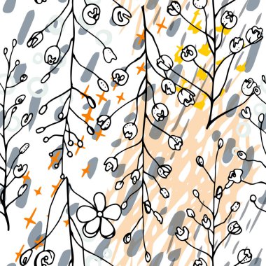 Sanatsal Yaratıcı Tropikal Siyah Beyaz Modern