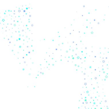 Mavi, turkuaz, turkuaz parıltılı yıldız konfetisi