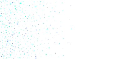 Mavi, turkuaz, turkuaz parıltılı yıldız konfetisi