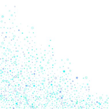 Mavi, turkuaz, turkuaz parıltılı yıldız konfetisi