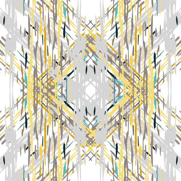 Ikat naadloze geometrische patroon shibori — Stockvector