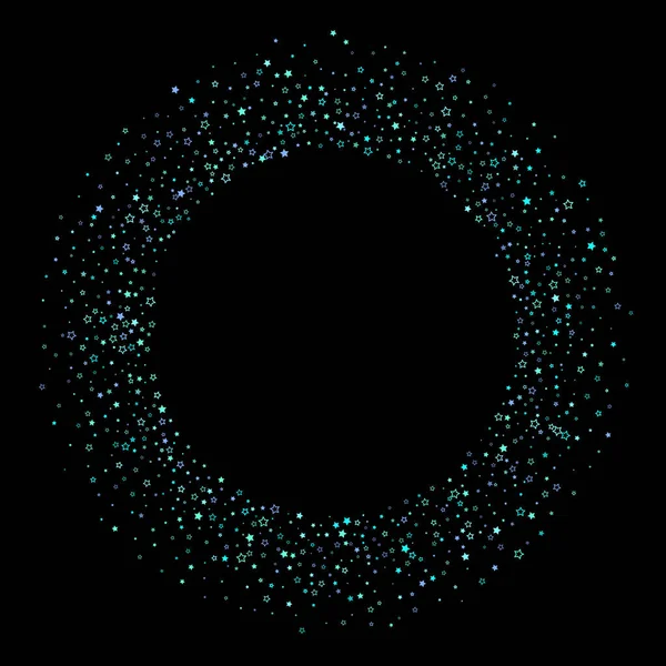 Mavi, turkuaz, turkuaz parıltılı yıldızlar, konfeti.