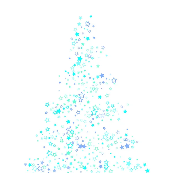 Bleu, cyan, turquoise étoiles paillettes confettis — Image vectorielle