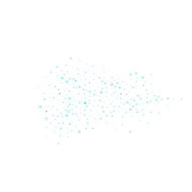 Mavi, turkuaz, turkuaz parıltılı yıldız konfetisi