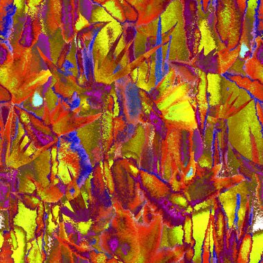 Tropikal orman egzotik çiçek desenleri parlak, pürüzsüz desenler sonsuz tekrarlar.