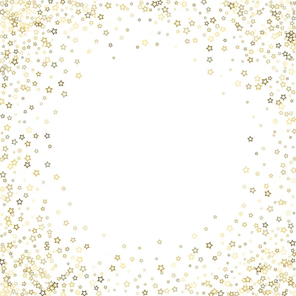 Glitter Stars. Lyx Confetti liten guld jul — Stock vektor