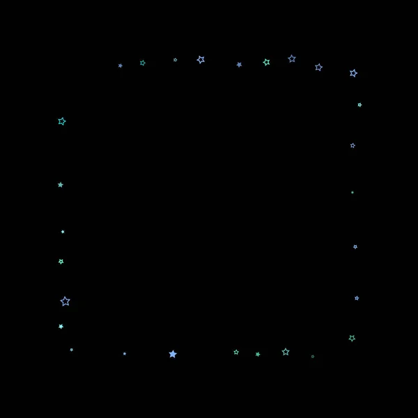 Сині, блакитні, бірюзові блискучі зірки, конфетті . — стоковий вектор