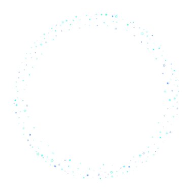 Mavi, turkuaz, turkuaz parıltılı yıldız konfetisi