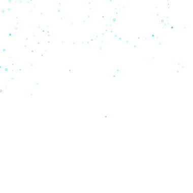 Mavi, turkuaz, turkuaz parıltılı yıldız konfetisi