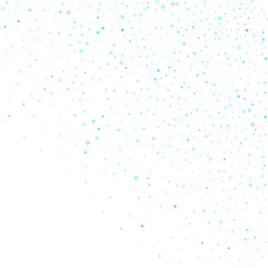 Mavi, turkuaz, turkuaz parıltılı yıldız konfetisi