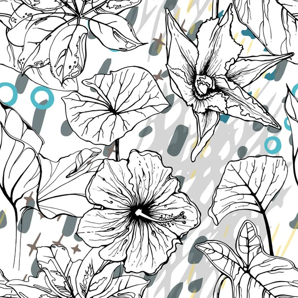 Sanatsal Yaratıcı Tropikal Siyah Beyaz Modern