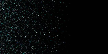 Mavi, turkuaz, turkuaz parıltılı yıldızlar, konfeti.