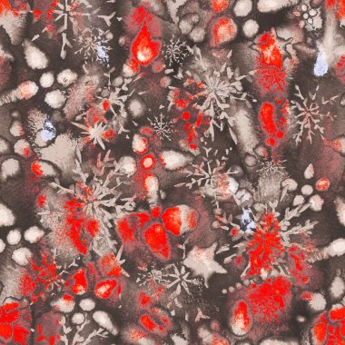 Kırmızı canlı sürreal parlak kar pürüzsüz desen bitmez tükenmez tekrar