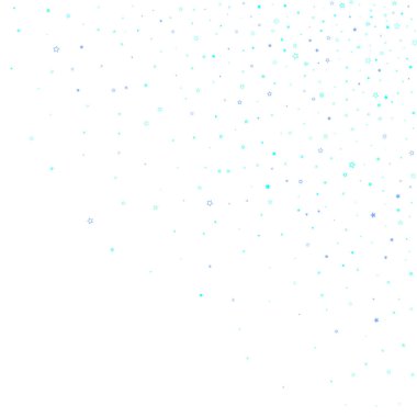 Mavi, turkuaz, turkuaz parıltılı yıldız konfetisi