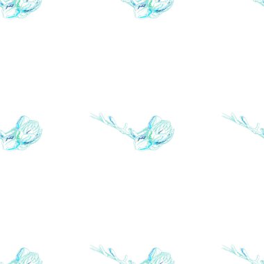 Çiçek Pastası. Beyaz Romantik Kusursuz Desen.