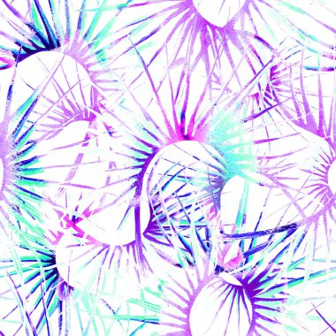 Tropik Pastel Kusursuz Desen. Yaz Ormanı