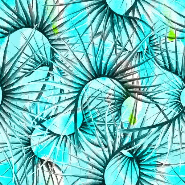 Tropical Blue Seamless Pattern