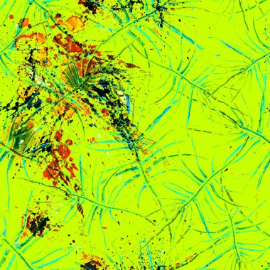 Tropik Yeşil Kusursuz Desen.