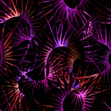 Tropik Mor Kusursuz Şablon. Yaz Ormanı