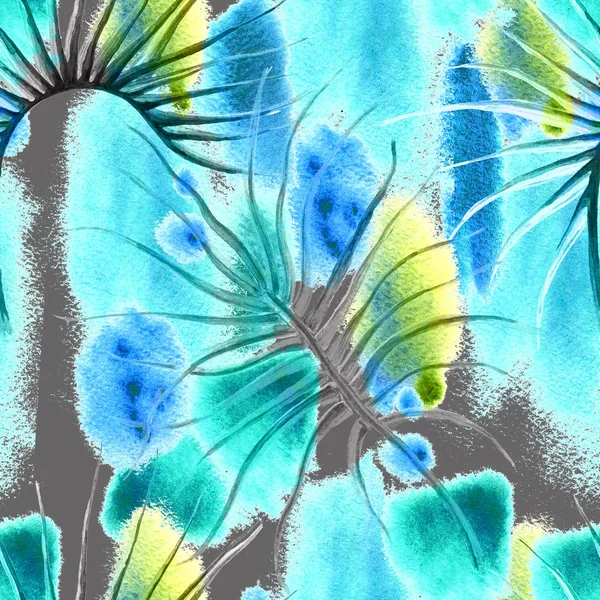 Tropical Blue Seamless Pattern