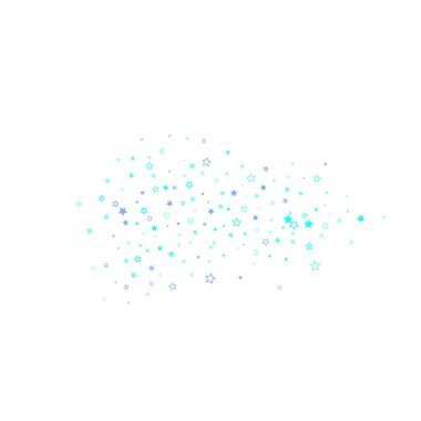 Mavi, turkuaz, turkuaz parıltılı yıldız konfetisi