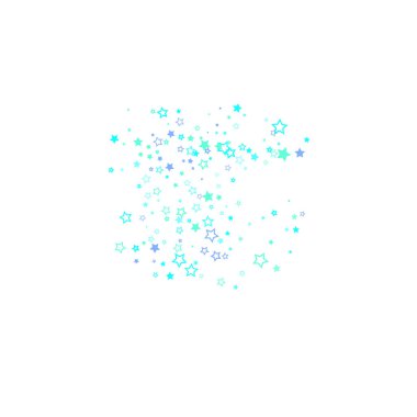 Mavi, turkuaz, turkuaz parıltılı yıldız konfetisi