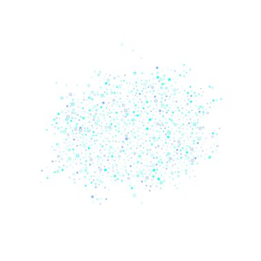 Mavi, turkuaz, turkuaz parıltılı yıldız konfetisi