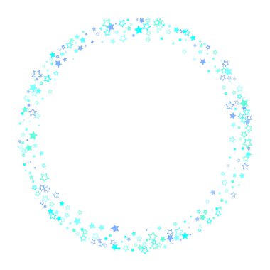 Mavi, turkuaz, turkuaz parıltılı yıldız konfetisi