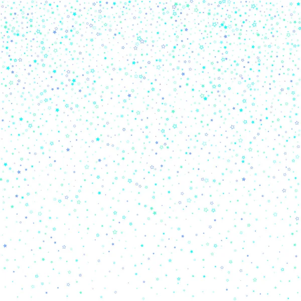 Blauw, cyaan, turquoise glitter sterren confetti — Stockvector