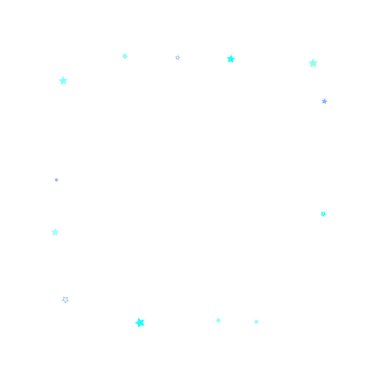 Mavi, turkuaz, turkuaz parıltılı yıldız konfetisi