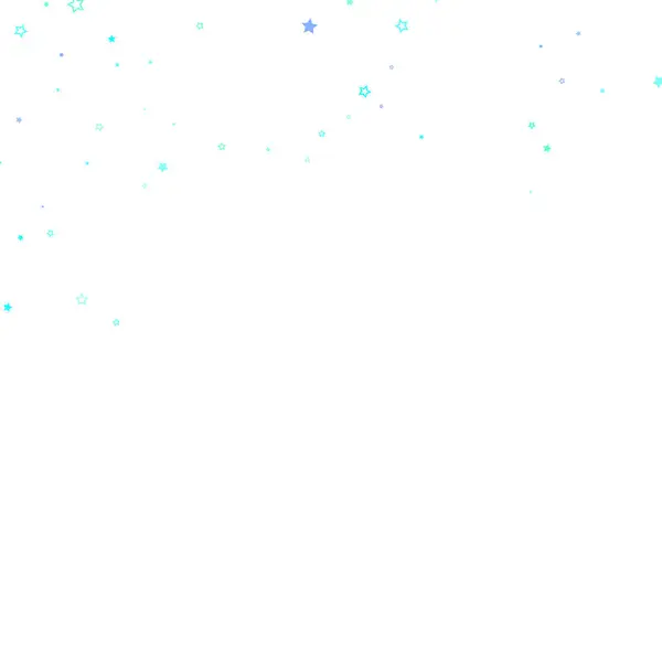 Kék, cián, türkiz csillogó csillagok konfetti — Stock Vector