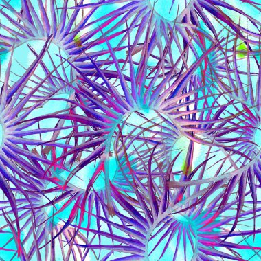 Tropik Mor Kusursuz Şablon. Yaz Ormanı