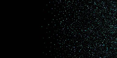 Mavi, turkuaz, turkuaz parıltılı yıldızlar, konfeti.