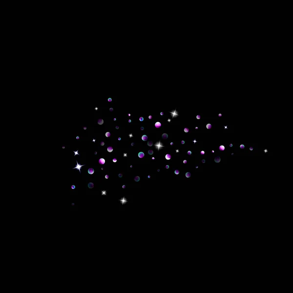 Mor parıltılı yıldız konfetisi küçük kıvılcım menekşesi — Stok Vektör