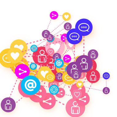 Sosyal medya pazarlaması, İletişim konsepti.