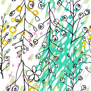 Sanatsal Yaratıcı Tropikal Siyah Beyaz Modern