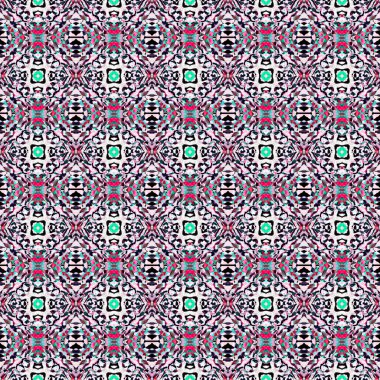 Geometrik Madalyon. Turuncu, Kırmızı, Pembe 