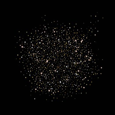 Altın Parıldayan Yıldızlar. Lüks Parlak Konfeti.